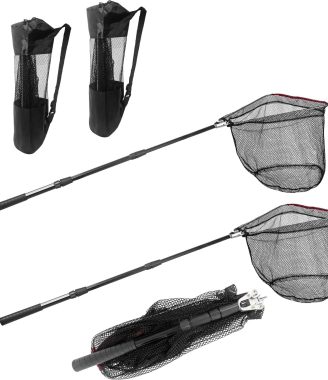 Portable Telescopic Fishing Net with Handle and Storage Bag