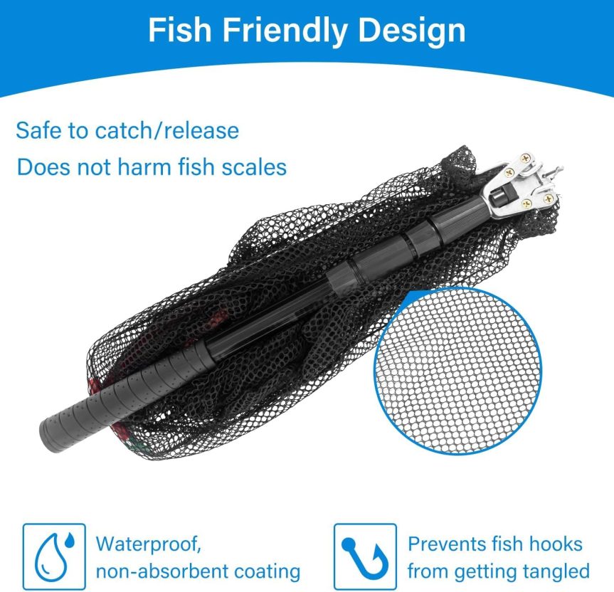 Portable Telescopic Fishing Net with Handle and Storage Bag - Image 3