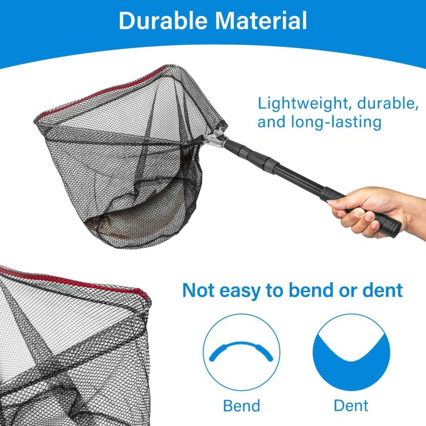 Portable Telescopic Fishing Net with Handle and Storage Bag - Image 4
