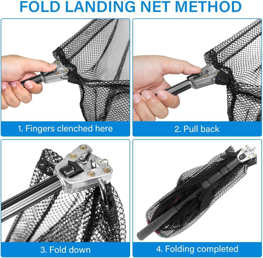 Portable Telescopic Fishing Net with Handle and Storage Bag - Image 5