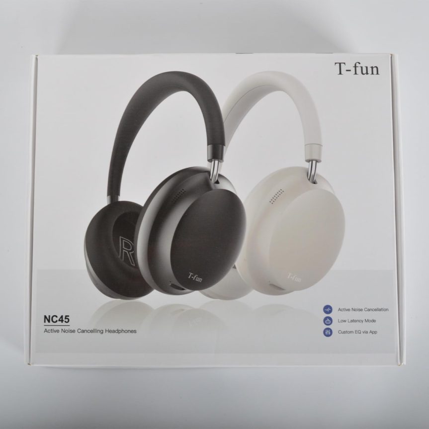 T-fun NC45 Active Noise Cancelling Headphones, Comfortable Wireless Over Ear Headset with Mic, 55H Playtime, Hi-Res Audio, Deep Bass, Low Latency, Bluetooth 5.3 ANC Headphones for Travel Home - Image 10